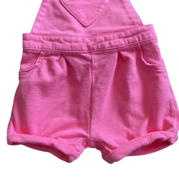 Carter's Ruffle Heart Shortalls 9 Months - Picture 2 of 8